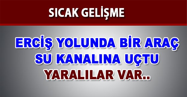 Erciş yolunda araç su kanalına düştü - Son Dakika Van Haberleri