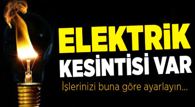 Van'da 8 Mart- 11 Mart arası elektrik kesintileri