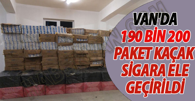 Van'da Kaçak Sigara Ele Geçirildi