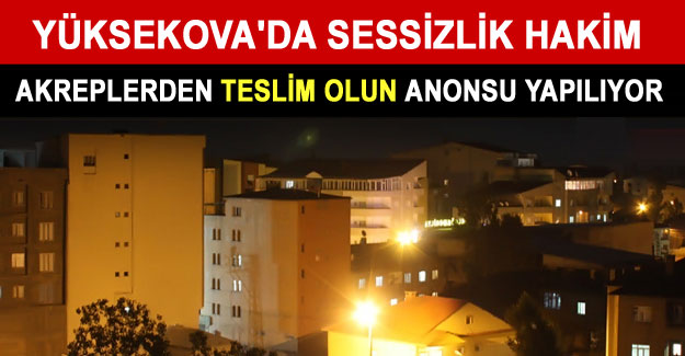 Yüksekova'da son durum Son Dakika Yüksekova Haberleri