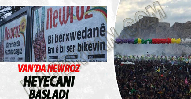 Van'da Newroz Kutlamaları için Afişler Asıldı