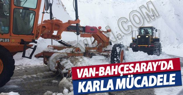 Van-Bahçesaray'da Karla Mücadele