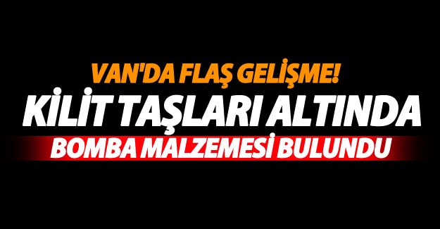 Van'da parke taşları altında bomba malzemesi bulundu