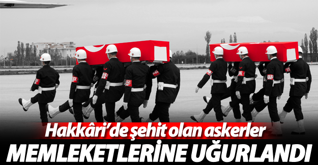 Hakkari'de şehit olan askerler Van'dan memleketlerine uğurlandı - Van Haber