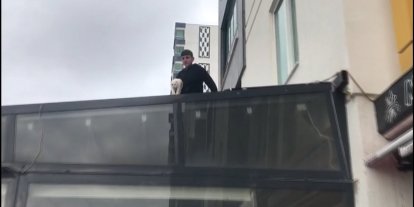 5’inci Kattan Fırının Brandasına Düşen Kedi Kurtarıldı